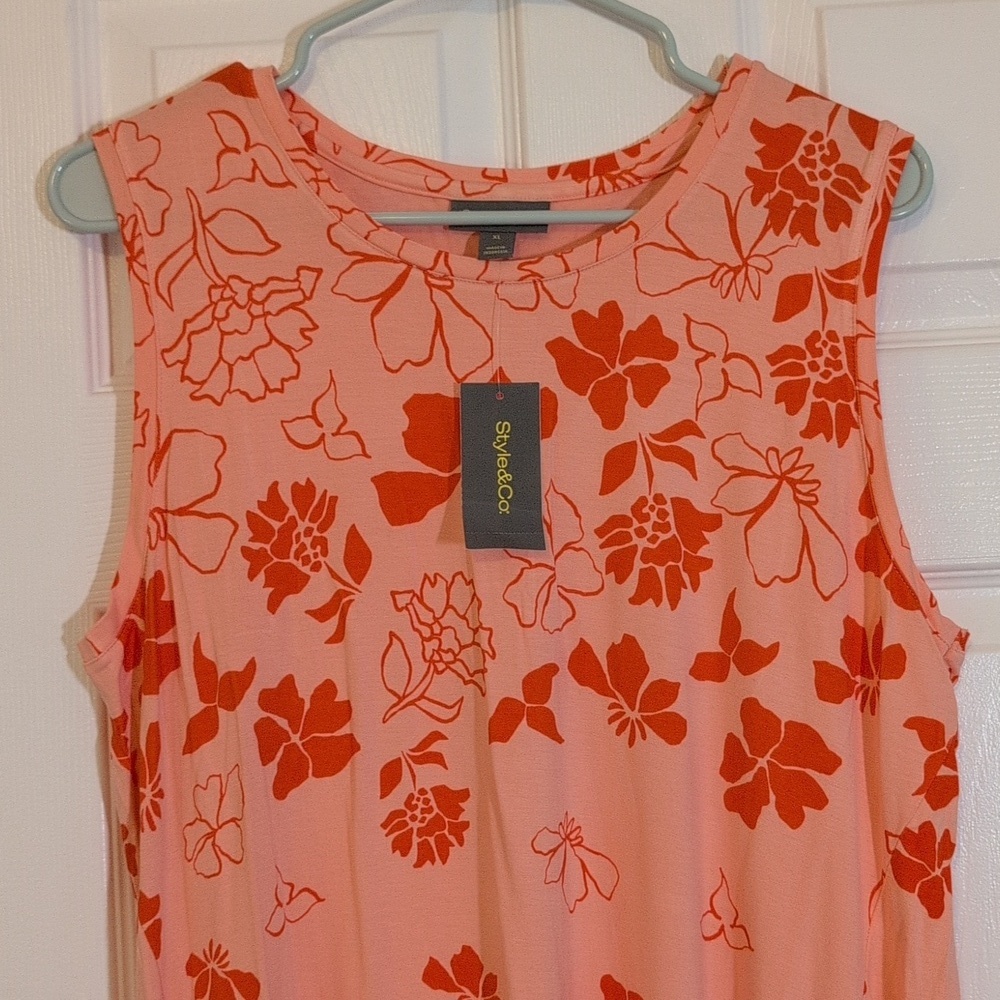 Style&Co Floral Sleeveless Summer Dress - Picture 2 of 6
